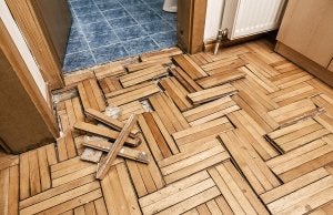 Replacing flooring after water damage in Baltimore